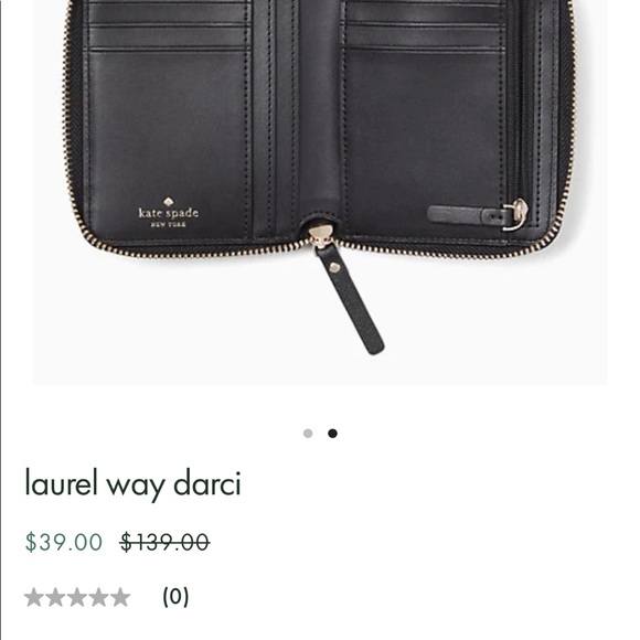 Kate spade laurel Darci black medium Wallet - Picture 2 of 5